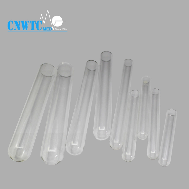 Lab Consumables 13*100mm Test Tube Glass Tube Glassware with Plastic Cover