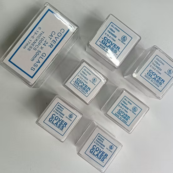 Factory Supplier Multiple Size Microscope Cover Glass with Single Concavity