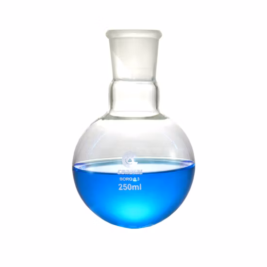 Boiling Flask Boro 3.3 Glass Round Bottom Short Neck 250ml Cordial Brand